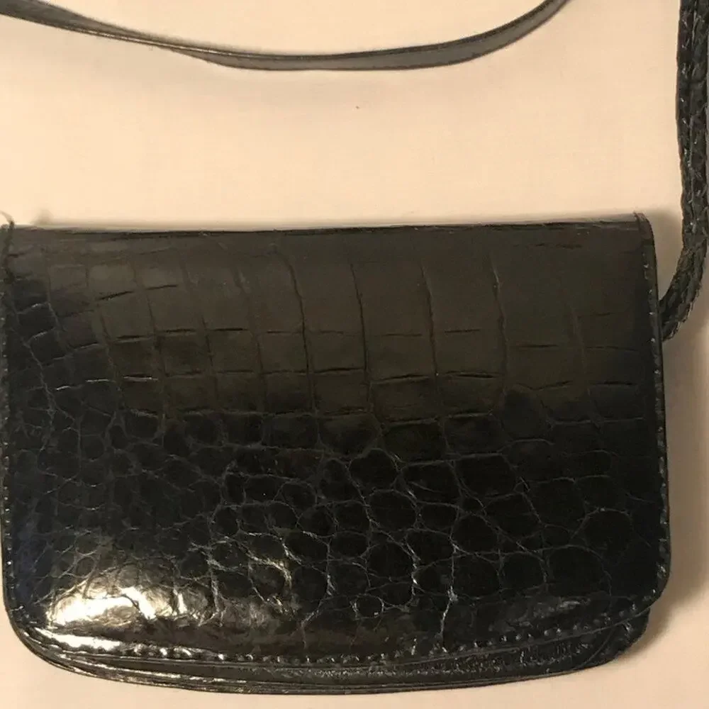 VINTAGE REPTILE LEATHER CROSSBODY BAG